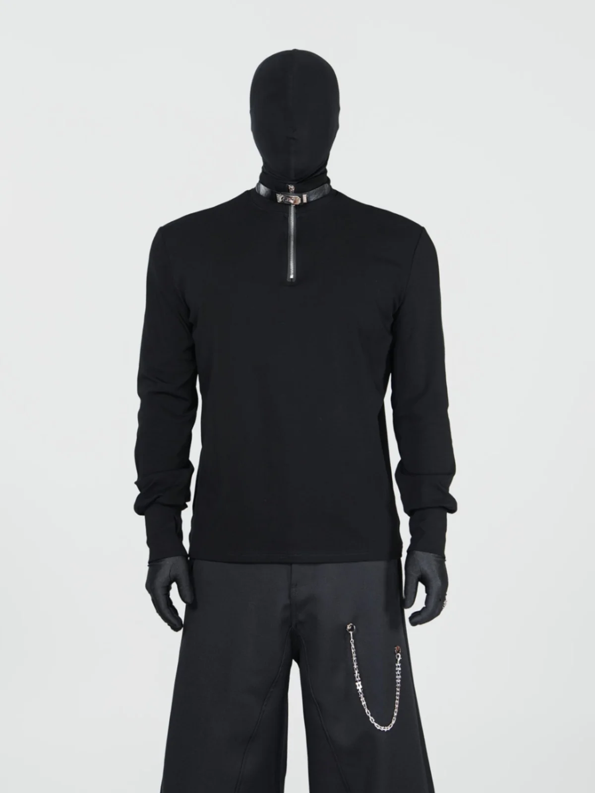 

Мужская футболка Cleanfit из натуральной кожи с пуговицами, приталенного кроя, с длинным рукавом и высоким воротником, дышащая, молодежная, модная, базовая