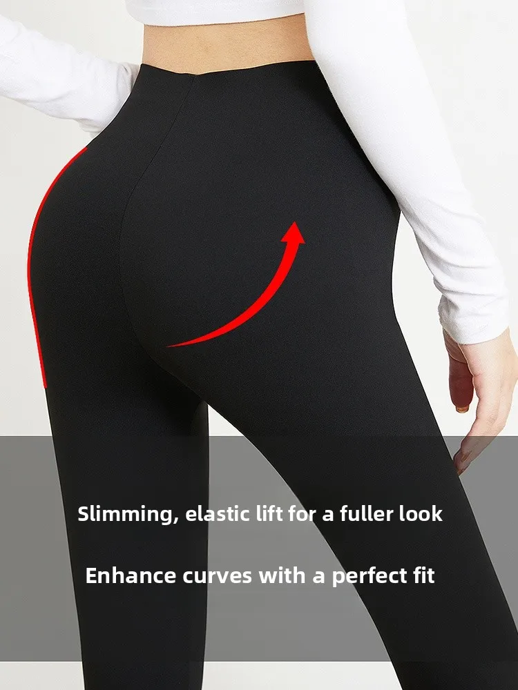 Damskie spodnie do jogi z wysokim stanem Langa, cienkie, sportowe, wyszczuplające, codzienne spodnie długie, na lato 2024