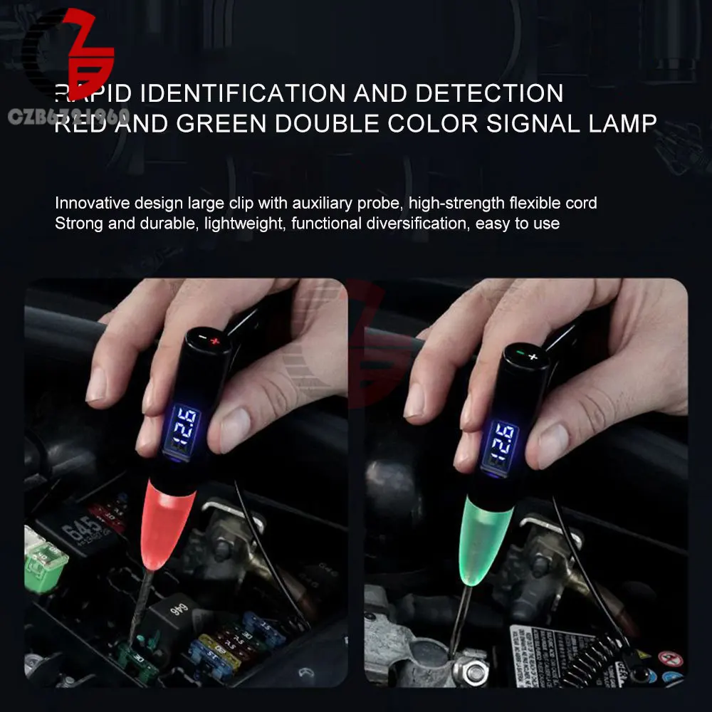 Auto Car Truck Voltage Electrical Circuit Tester Pen 603 LED Digital Display Power Probe Car Repair Automobile Diagnostic Tools