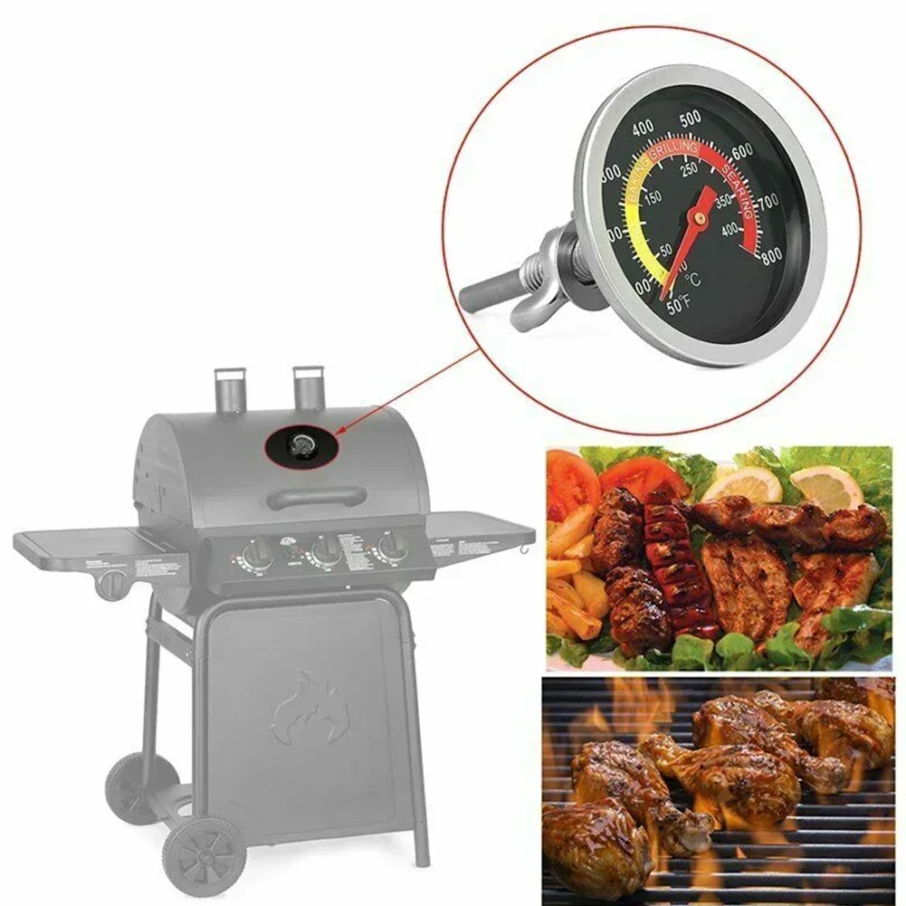 

Barbecue Thermometer Oven P&it Temp Gauge 10~400℃ Stainless Steel BBQ Grill For Oven BBQ Grill With Probe Heat Barbecue