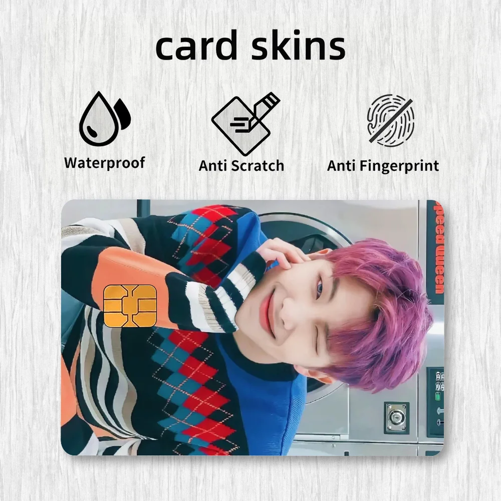 ذكر ستار RM K-Kim NAM JOONS بطاقة ملصقات بطاقة الائتمان DIY بطاقة حامي ملصقات مقاوم للماء غطاء الجلد فيلم #2