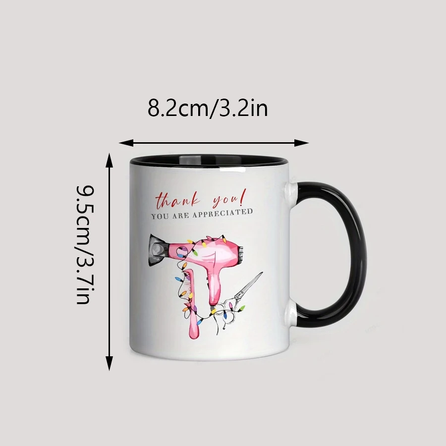 1 Piece, Ceramic Coffee Mug, Dishwasher Safe, Ideal Gift for Hairdressers, Salon Professionals, Adults, Holiday/Christmas/Thank-You Gift