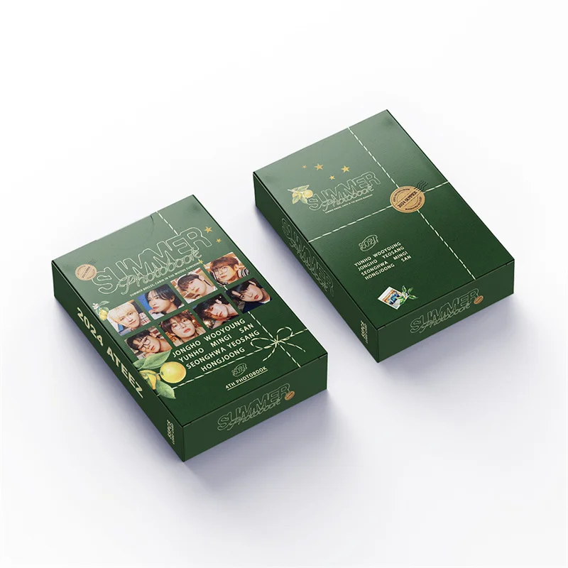 KPOP 55pcs/set 2024 ATEEZ Album SUMMER PHOTOBOOK Small Card LOMO Card Collectible Card Postcard Photo Card Hongjoong Seonghwa