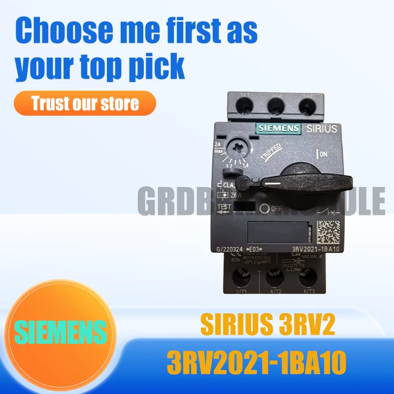 

New Original SIEMENS 3RV2021-1BA10 Motor Protection Circuit Breaker 1.4-2A