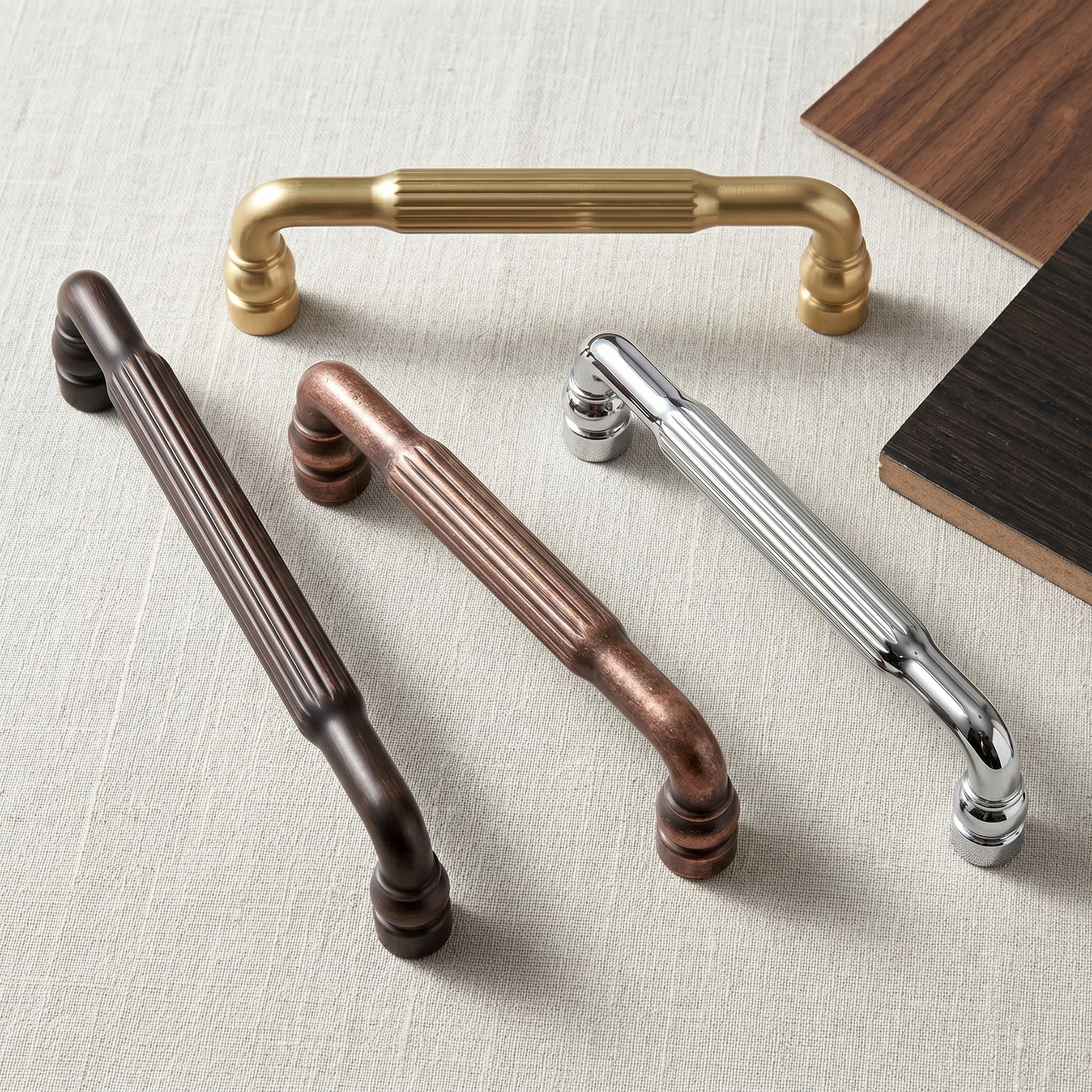 Goo-Ki Oil Rubbed Bronze Cabinet Pulls Knurled Texture Drawer Handles Solid Vintage Furniture Handles for Kitchen Cupboard