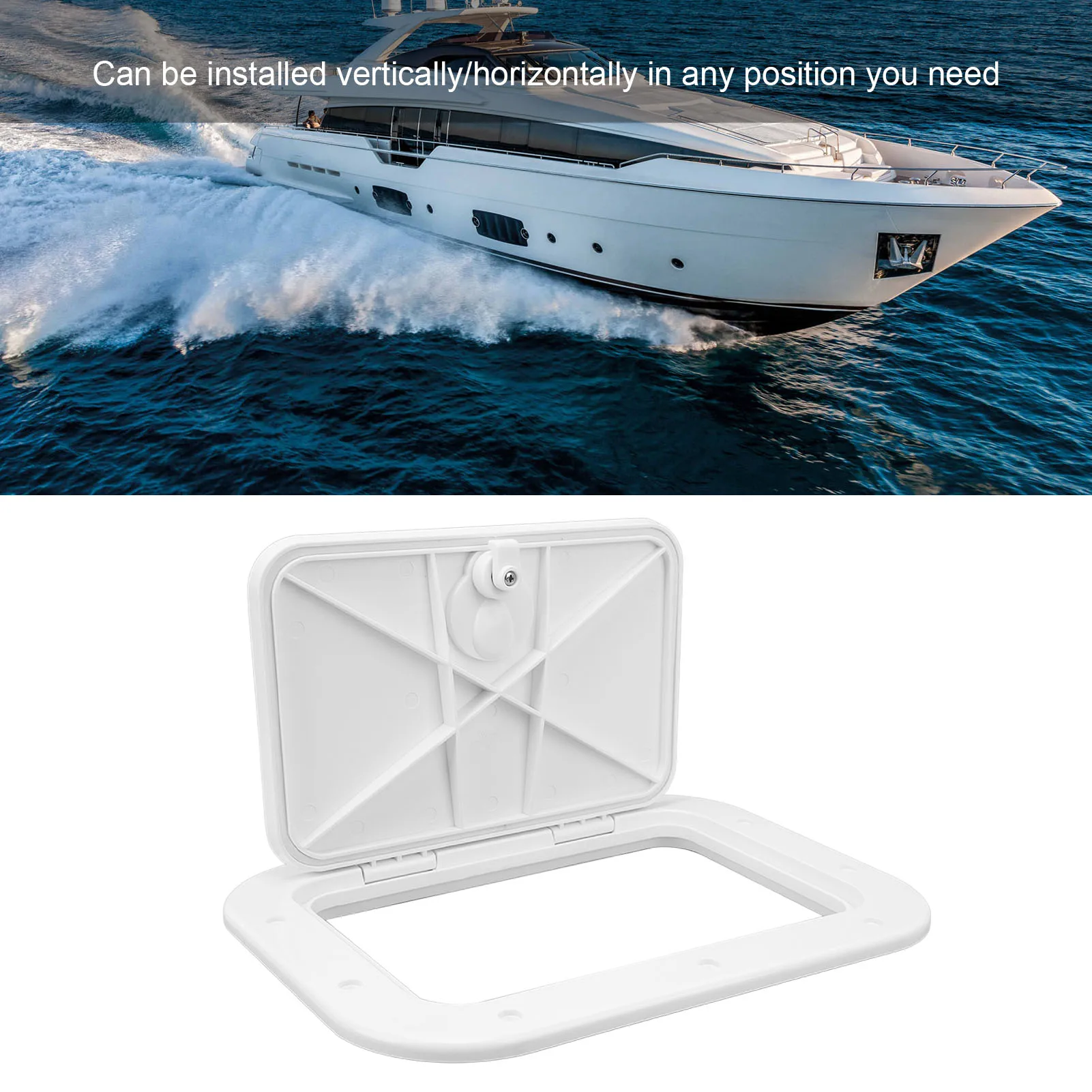 Boat Deck Access Hatch Cover Marine Deck Hatch Lids 90° Opening Angle Baggage Door For RV Yacht Boat Accessories