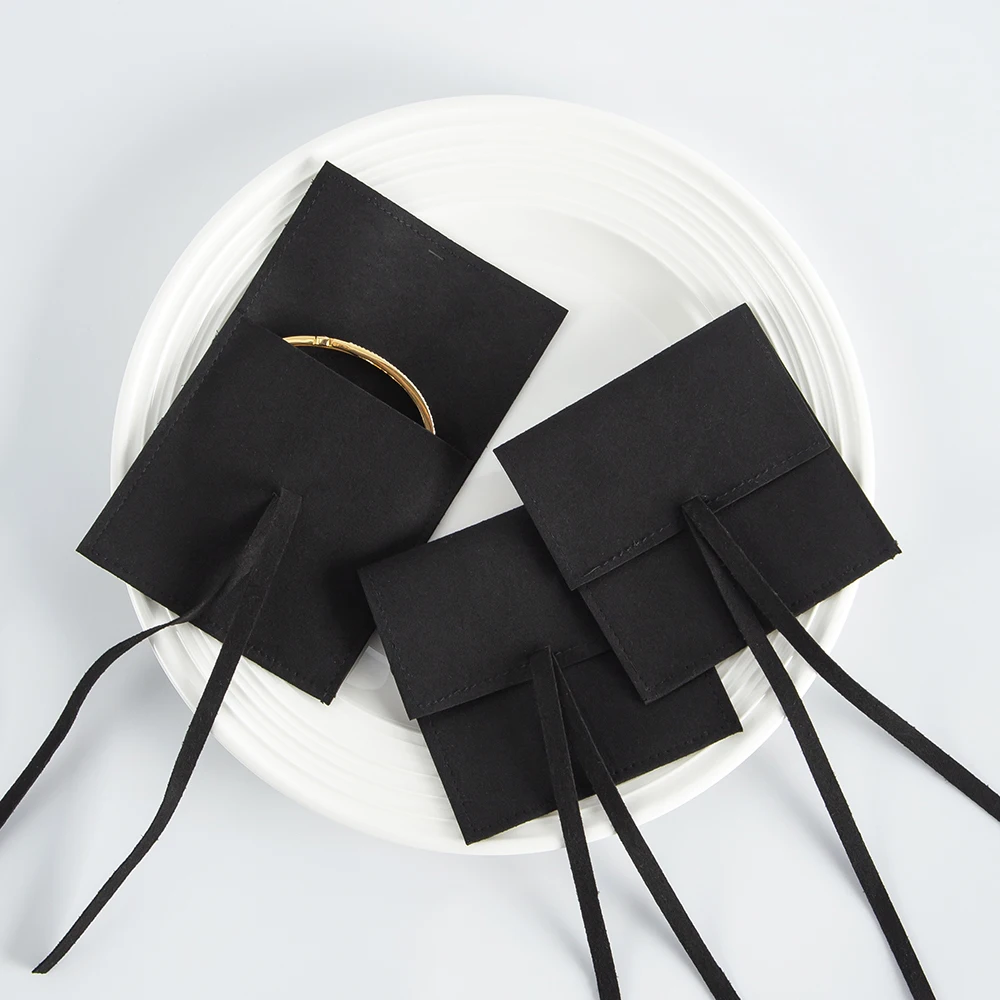 5Pcs Elegant Microfiber Envelope Drawstring Pouches