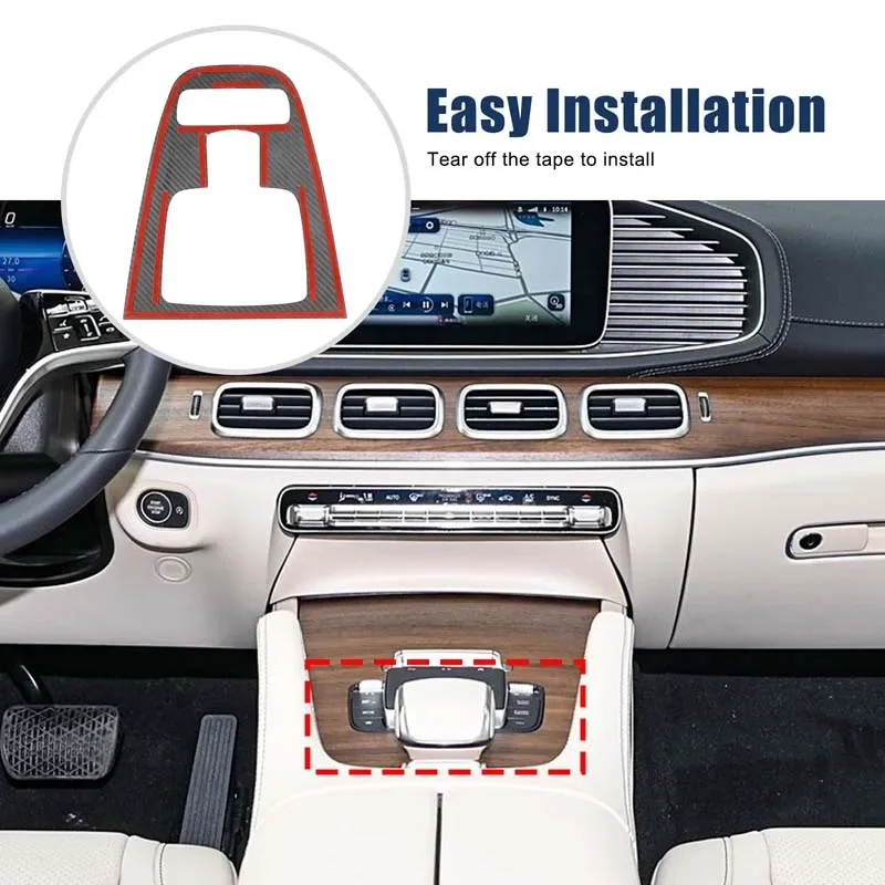 

For Mercedes-Benz GLE/GLS 2020+ style gear panel gear panel decorative frame Real carbon fiber 1pcs (with air suspension model)