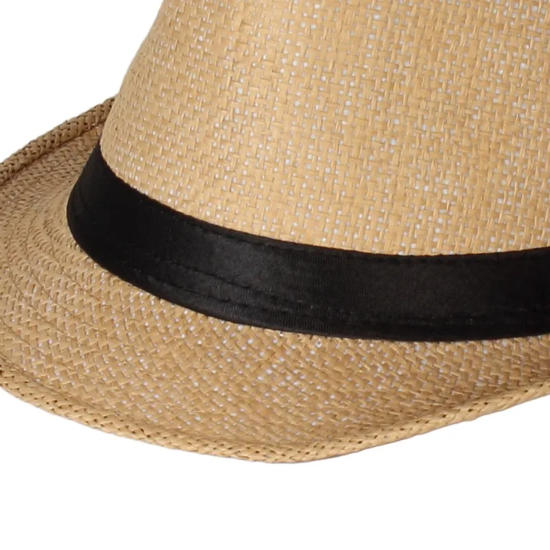 Fashion Trendy Summer Casual Beach Sun Panama Jazz Cowboy Unisex Color Custom Design Straw Hat For Women Men image 6