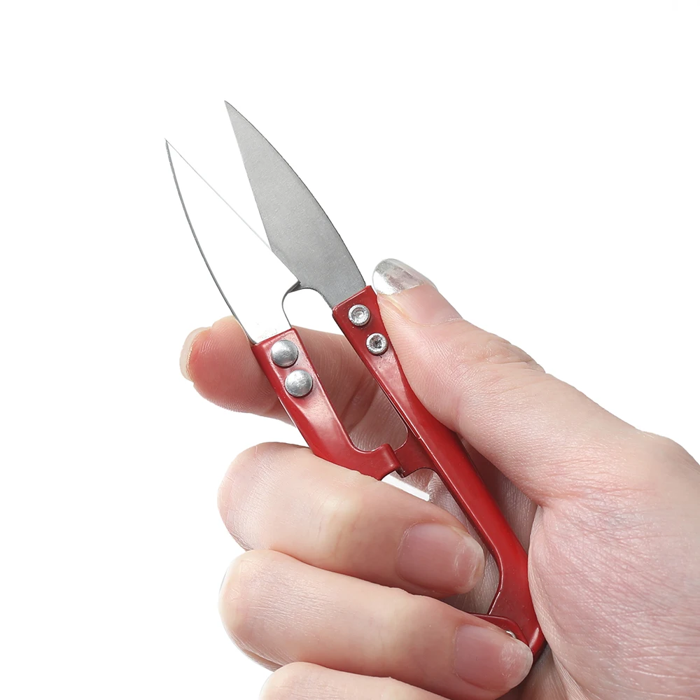 1pc Iron U-Shaped Scissors Portable Random Color Mini Clipper for Trimming Necklaces Bracelets Jewelry Making Tools