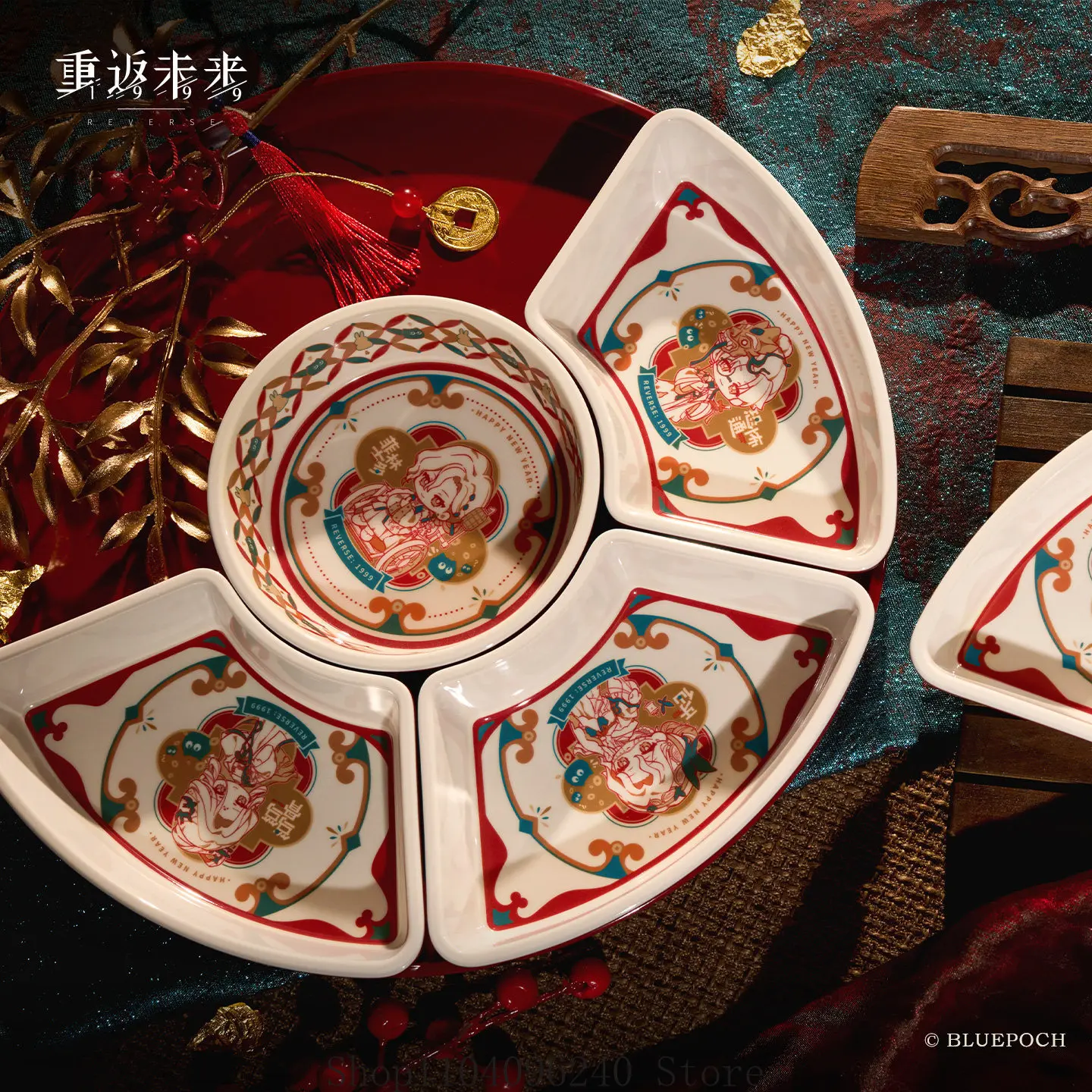 Official Pre-sale Reverse: 1999 - Joyful New Year Reunion Anime Cosplay Halloween Sector Lucky Fruit Plate Set