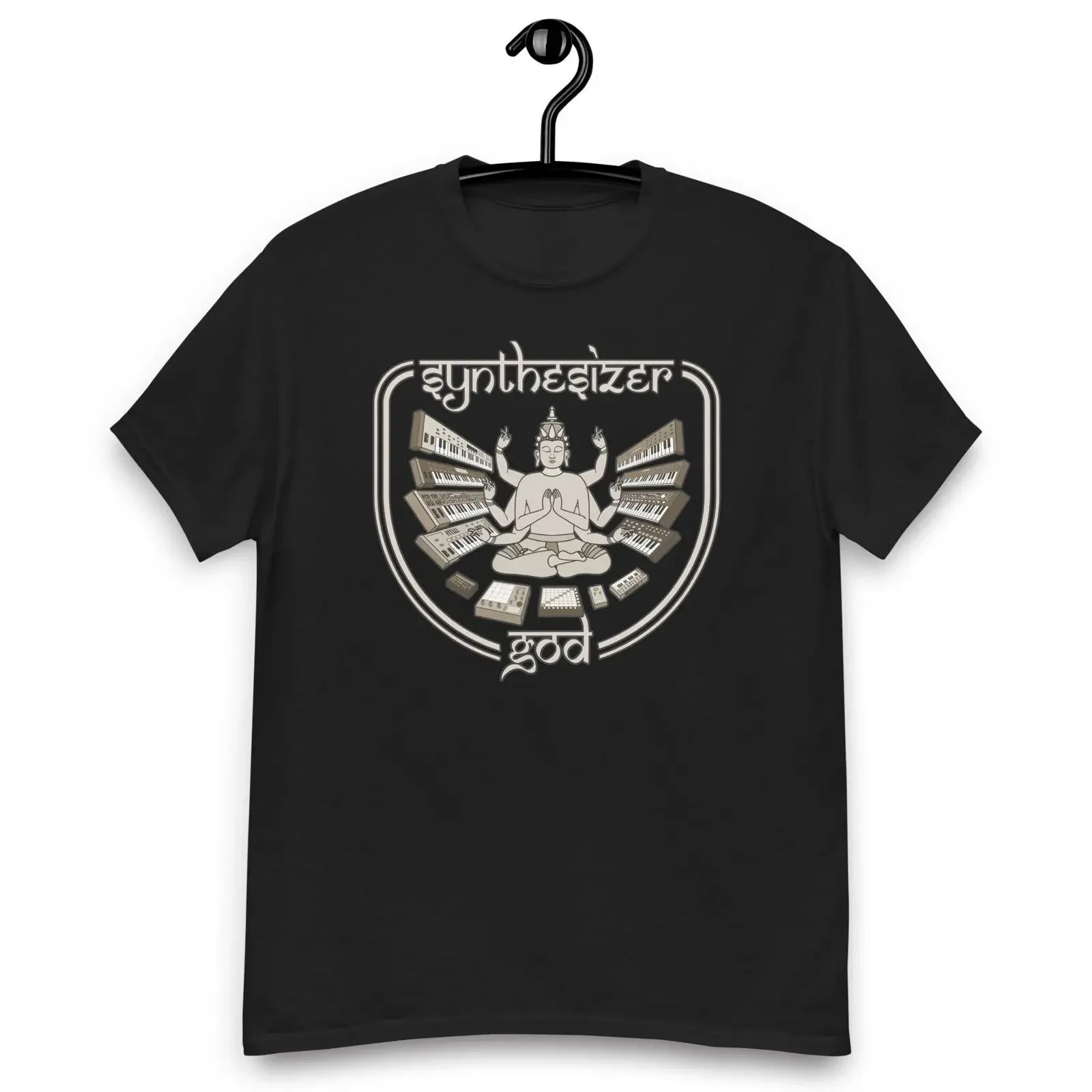 Synthesizer player and Electronic musician T shirt for music producer vintage Washed Stylish Top For Everyday Wear graphic