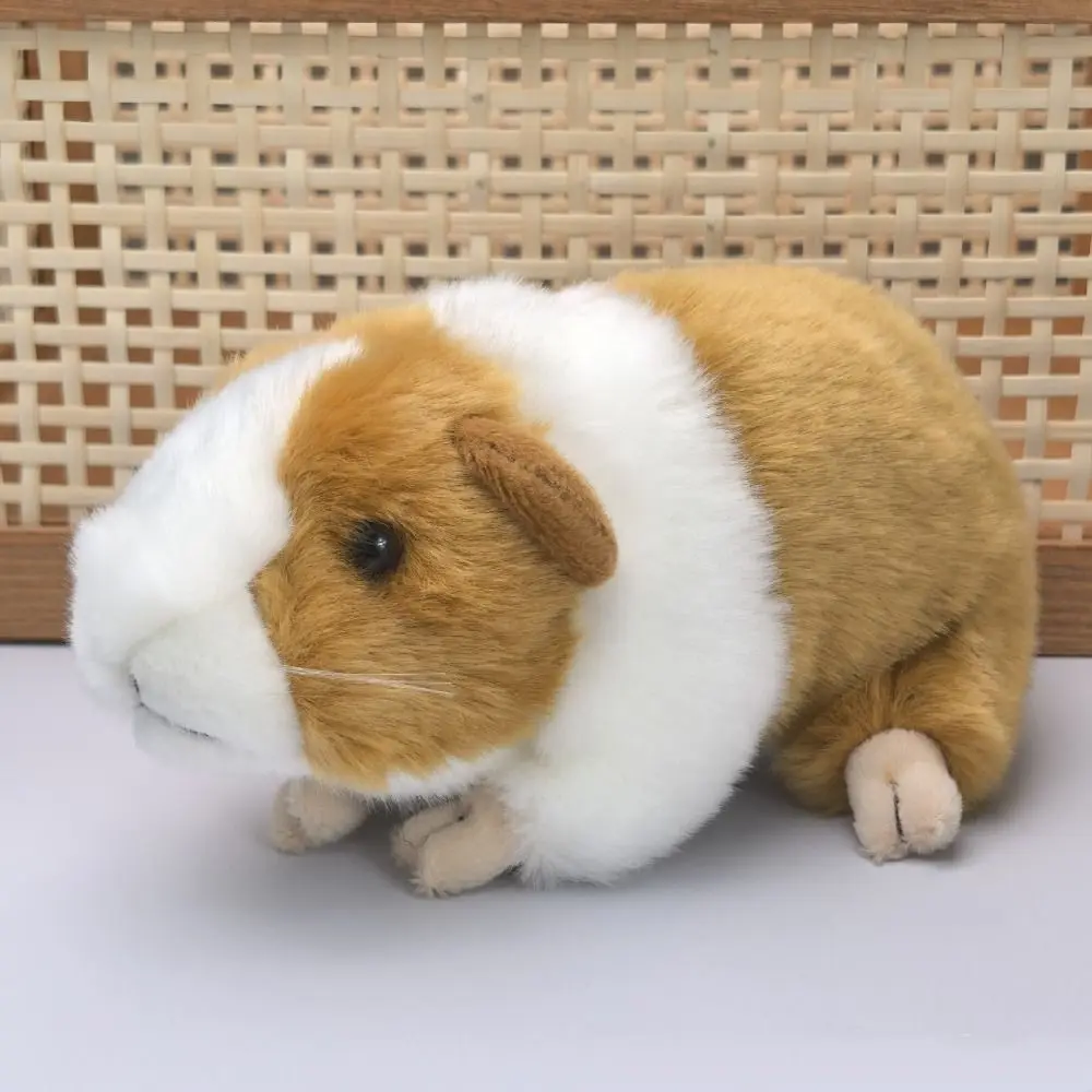Cartoon knuffels cavia gevulde schattige poppen simulatie muis poppen pluizige echte hamster pop kamer decor