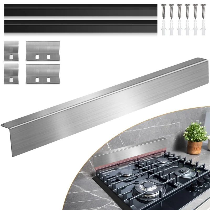 

A08I 30Inch Slide-In Range Rear Filler Kit,Stovegap Filler Strip, Stainless Steel Backsplash For Stove, Stove Trim Kit