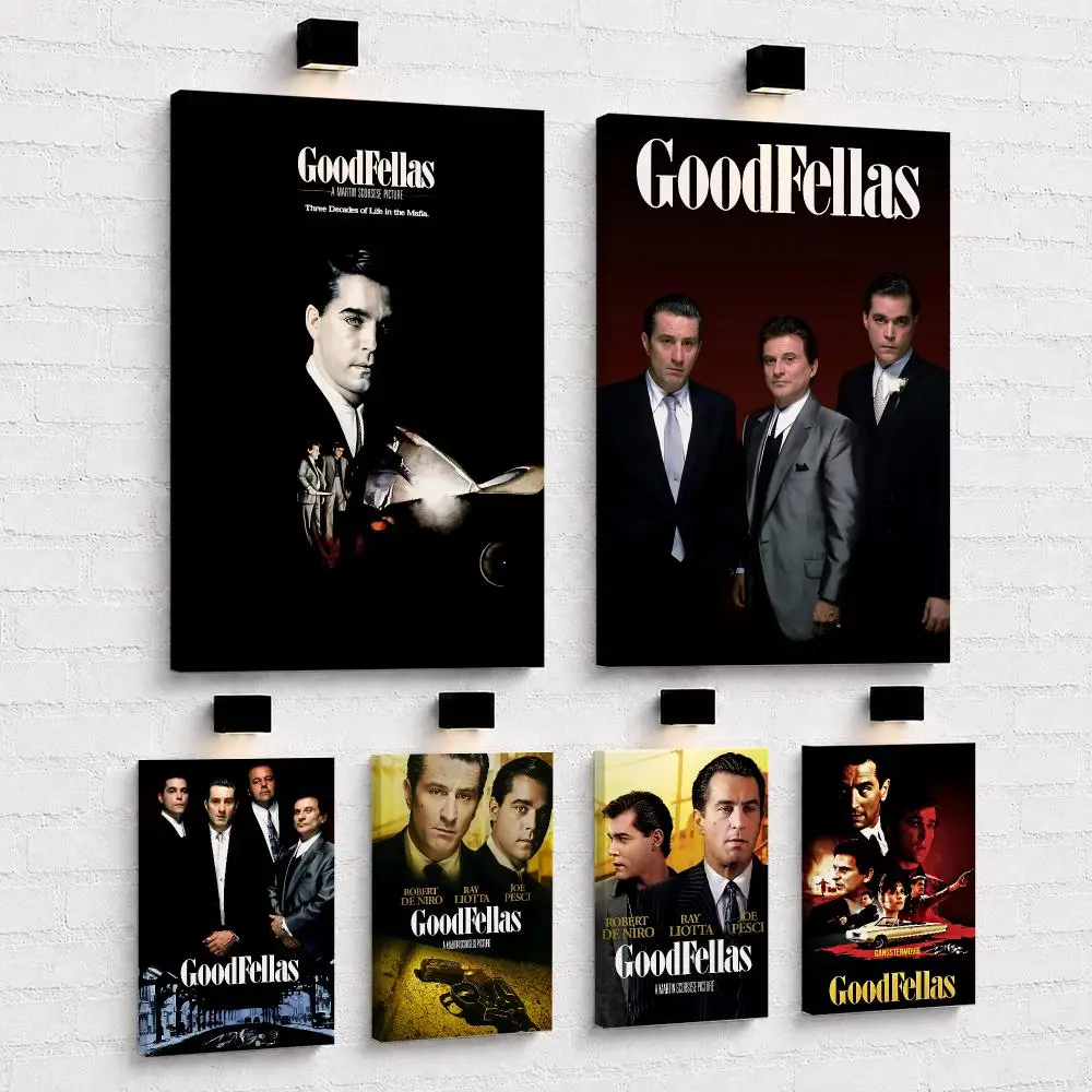 G-GoodFellas Movie Framed Wall Painting Wood Canvas Poster For Living Room Bedroom Hallway Office Home Decor Gift