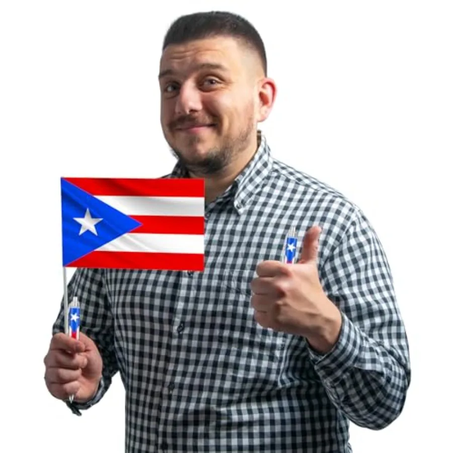 36 قطعة هدايا حفلة بورتوريكو السوفيني أعلام بورتوريكو أقلام حبر جاف لشهر التراث الأسباني الوطني الأمريكي اللاتيني #4