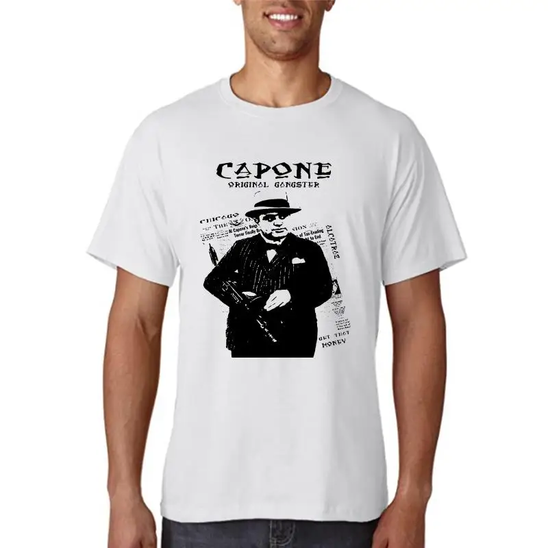 Round Neck Best Selling Male Natural Cotton Shirt Al Capone T-shirt