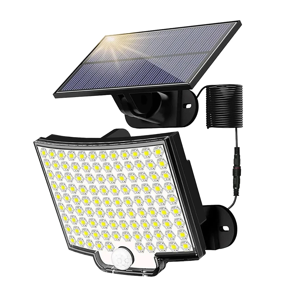 

Solar Sensor Light 106LEDs Black Waterproof Wall Mounted Outdoor Motion Detection Landscape Lighting Solar Flood Lights Yard