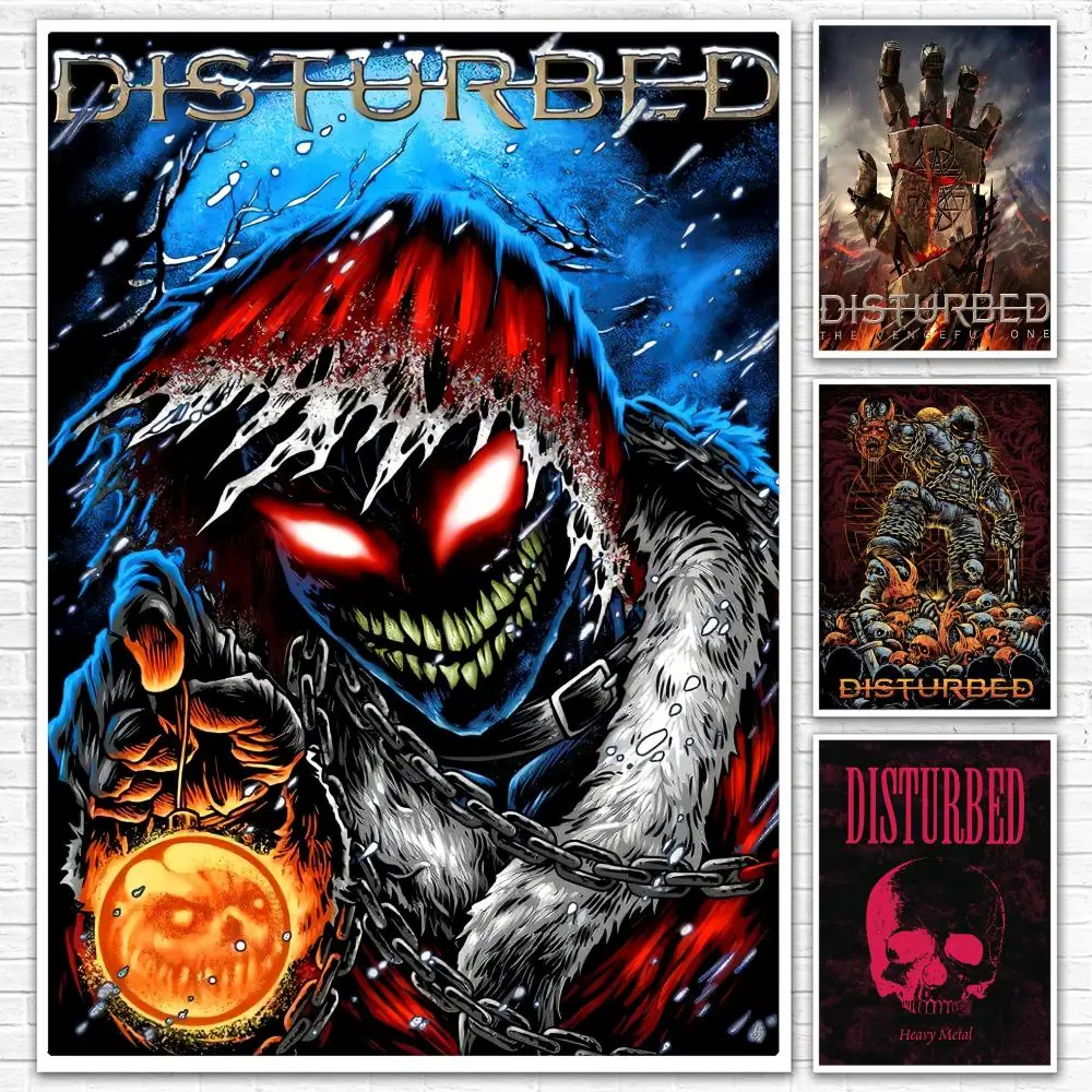 Nu Metal Band D-DisturBed Poster All-match HD Waterproof Self-Adhesive Wall Art Sticker For Home Bedroom