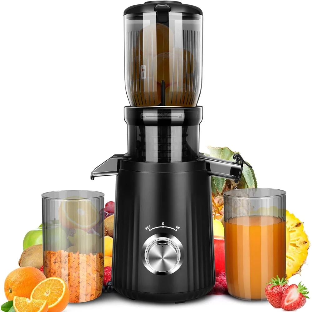 Cold Press Juicer W/ 2 No-Metal Filters, 4.4