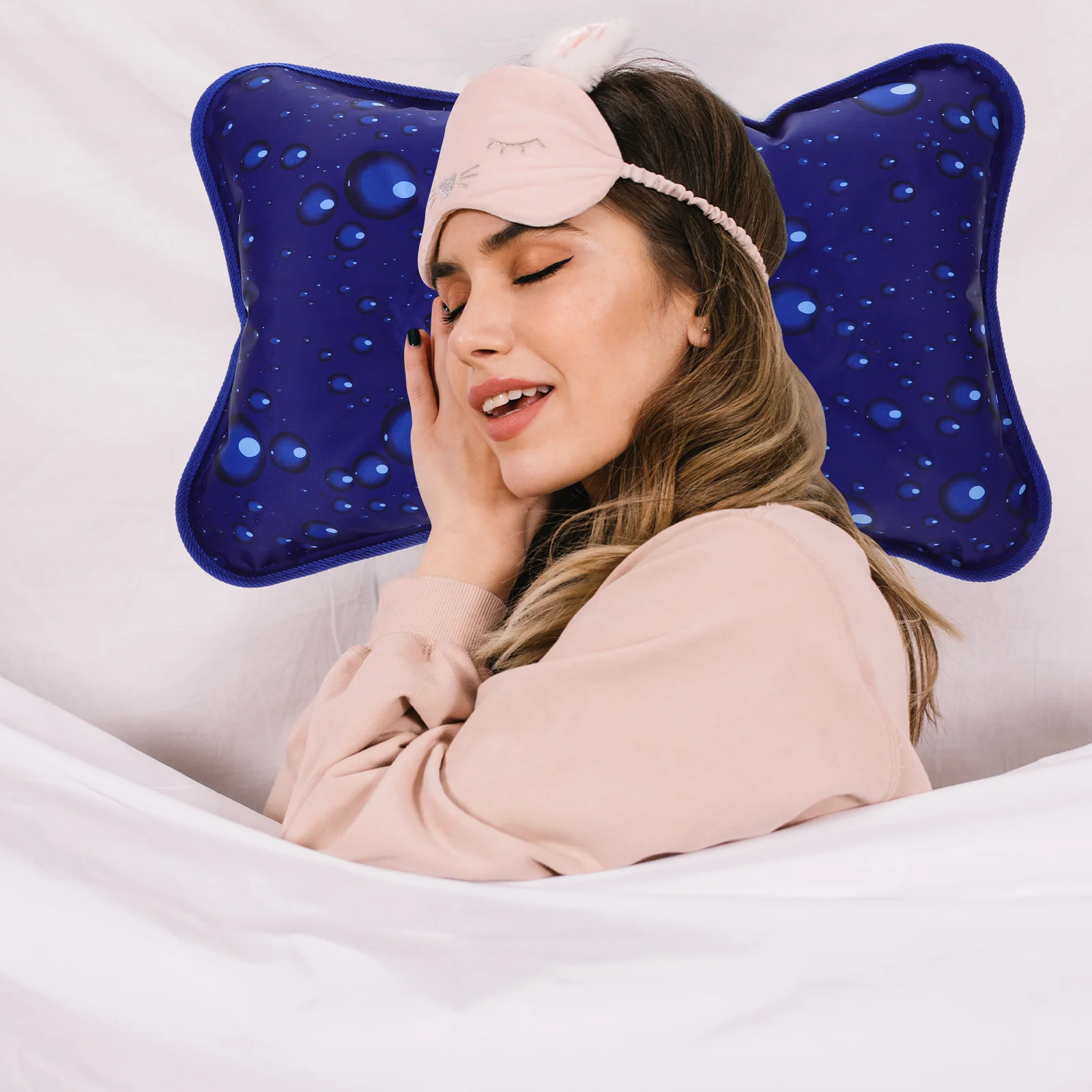 Water Fillable Inflatable Pillow Cooling Lightweight Portable for Summer Camping Travel Outdoors Water Fillable Pillow