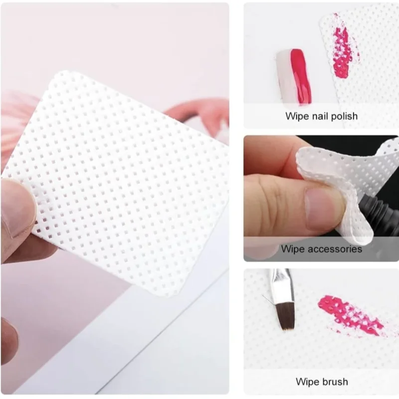 300 teile/paket Nagellack Entferner Baumwolle Pads UV Gel Nagellack Entferner Reinigung Papier Pads Nagellack Nagellack Wimpern Sauber