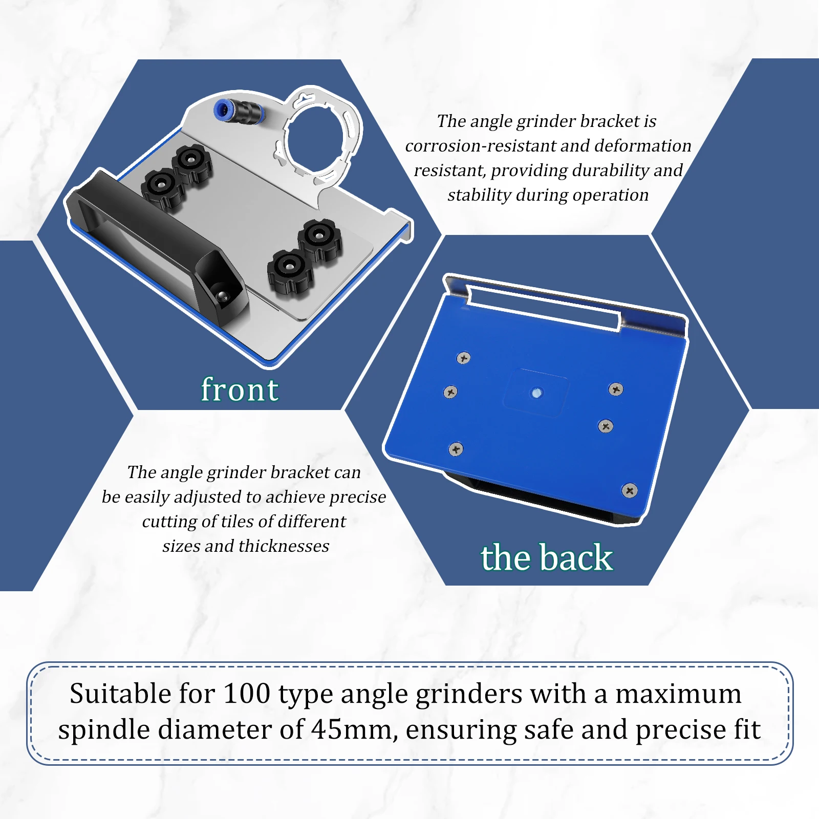 100 Type Angle Grinder Stand For Tile 45° Chamfer Cutting Adjustable Cutter Seatand Stone Ceramic Marble Diamond Cutting Saw Bla