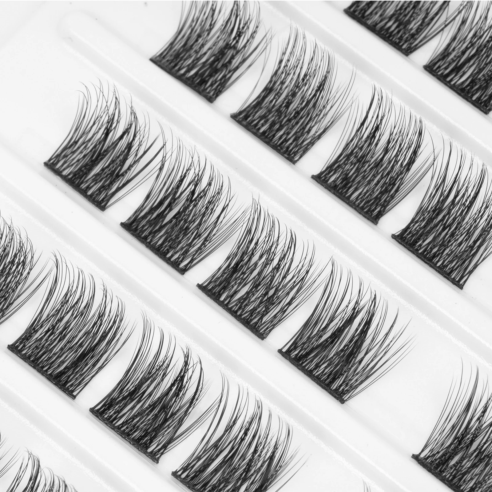 DIY Extensão de cílios individuais, cílios falsos segmentados naturais, cílios macios profissionais, cílios cluster volume, 80pcs