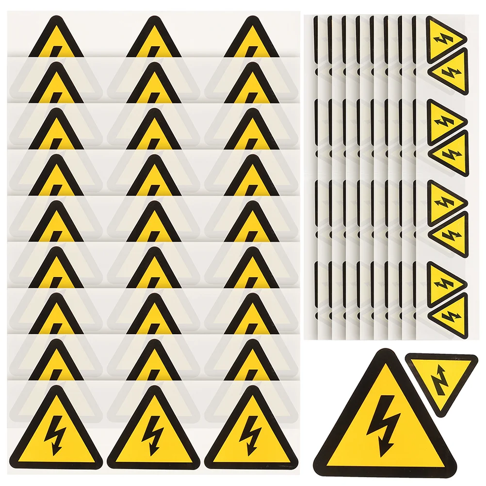 

24 Pcs Electronic Label Nail Stickers Labels Door Alarms for Security High Voltage Signs