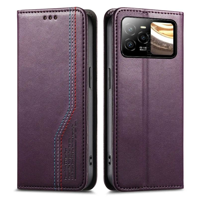 Capa carteira de couro PU com furo para cartão e fecho magnético para BLU Bold N4 N3 N2 K50 K10, com alça de pulso e proteção antiqueda.