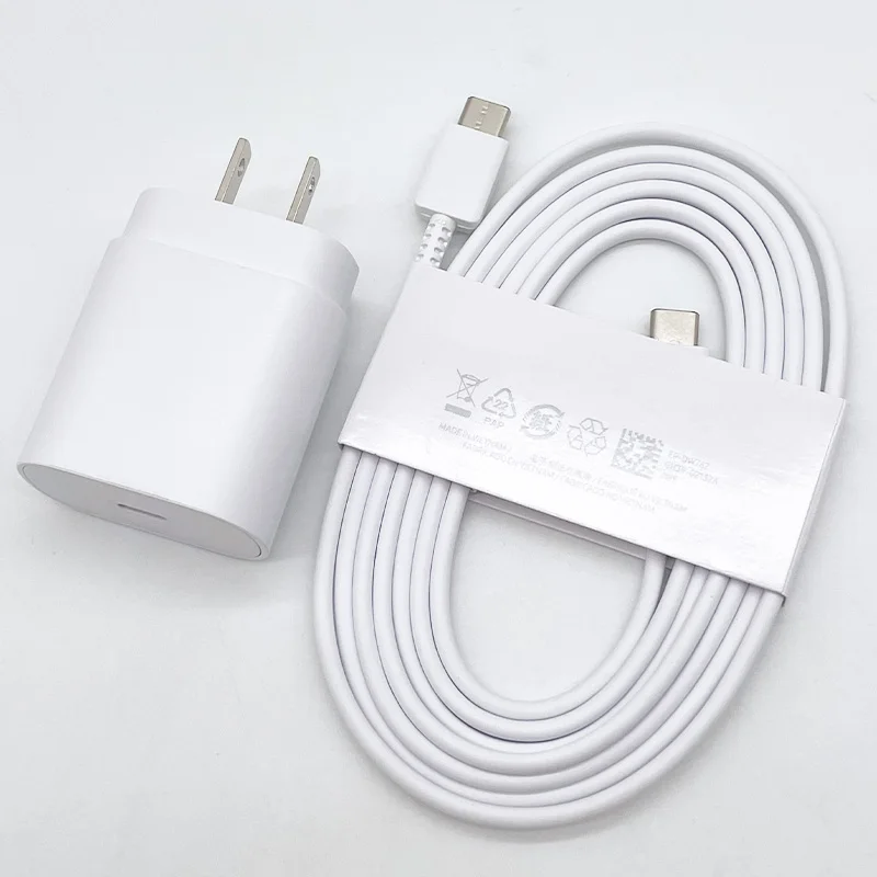 Сетевой адаптер питания PD для Samsung, 1,8 м, USB Тип C, 25 Вт, сетевой адаптер питания для Galaxy S24 S23 FE A52 A54 A14 A53