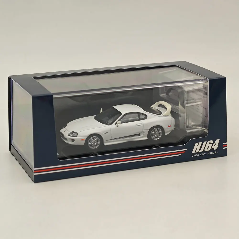 1/64 Hobby Japan dla SUPRA RZ JZA80 GENUINE CUSTOMIZED VER with ActiveSpoiler White HJ 643042 W Diecast Models Kolekcja samochodów Zabawki