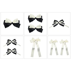 Black and White Hair Clips Bow Hair Clips Bowknot Barrettes Girl Bow Hair Slide