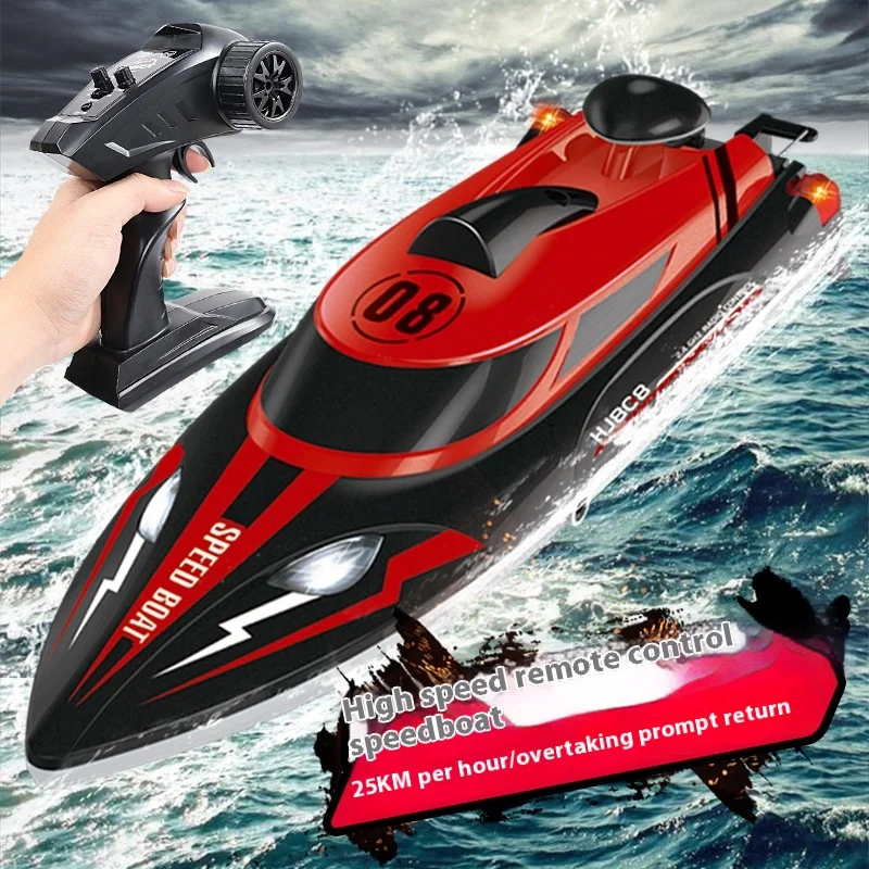 Hj808 Fernbedienung Hochgeschwindigkeits-Schnellboot 2,4 g Wettbewerbsfähiges nautisches Modell Wasser Kinder Elektrisches Spielzeug Ferngesteuertes Boot