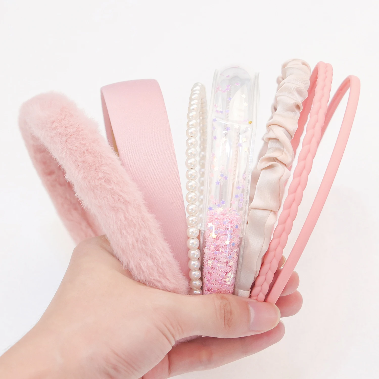 7pcs Set Fashion Headbands for Women Girls Pearl Hair Bands Versatile Simple Hairband Hair Hoop Hair Accessories Headwear