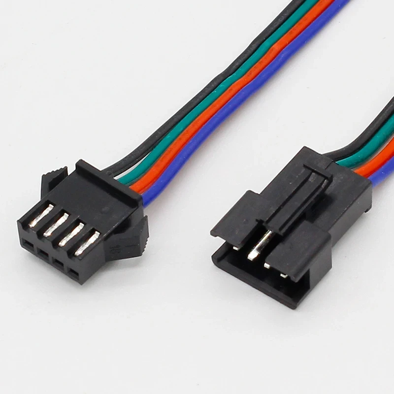 10 pairs 4Pin led Connector Male/female JST SM 4Pin Plug Connector Wire Cable for Led Strip Light Lamp Driver