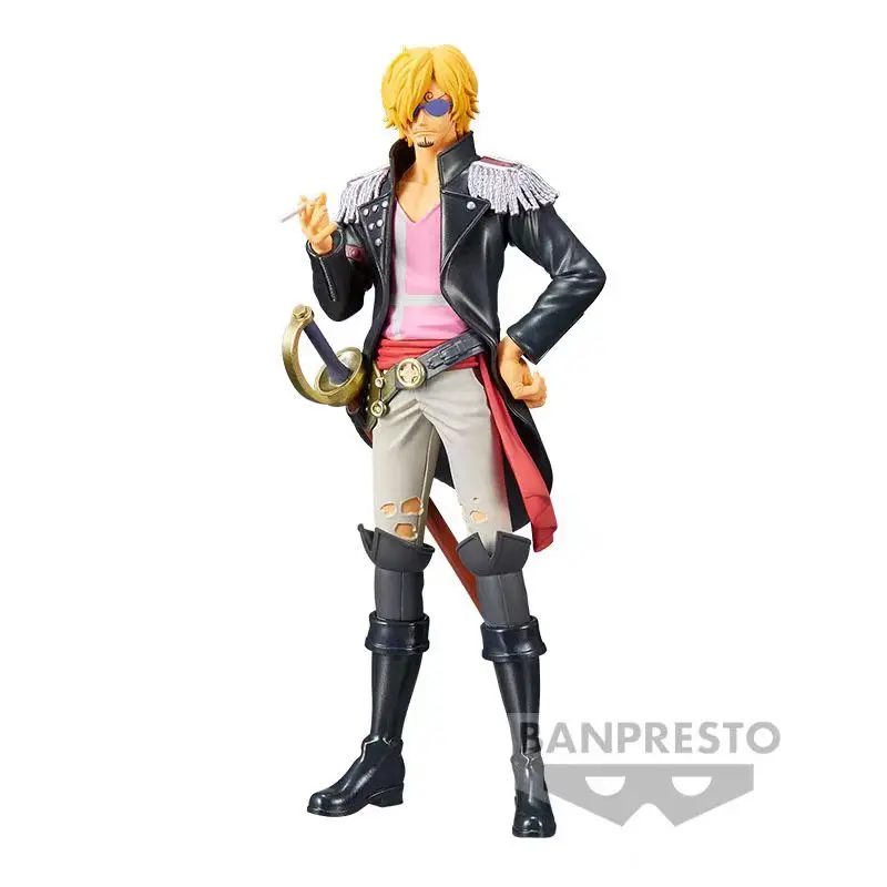 Bandai 17cm/6.7inch One Piece Handsome Sanji Pvc Anime Collection Model Doll Toy Kid Birthday Gift Car Decor Restaurant Decor