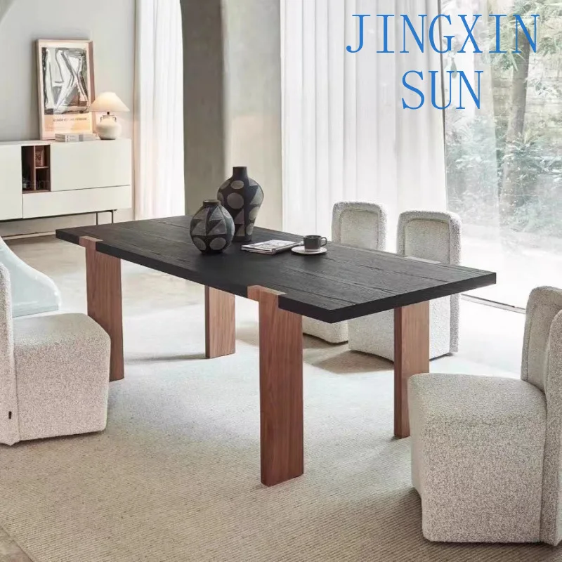 Medieval simple wabi wind desk long table negotiation workbench