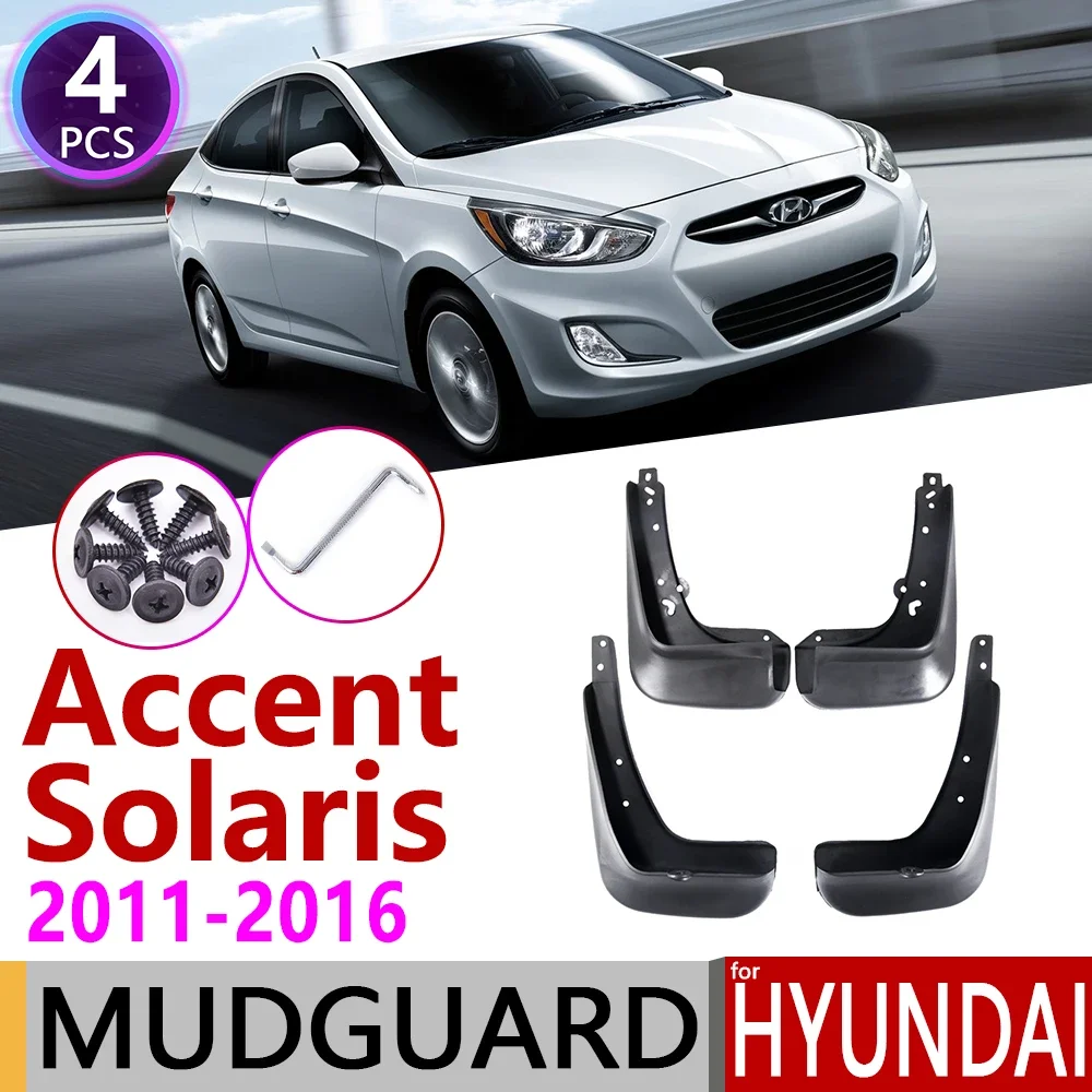 Car Mudflap for Hyundai Accent Solaris RB 2011~2016 Fender Mud Guard Flap Splash Flaps Mudguards Accessories 2012 2013 2014 2015