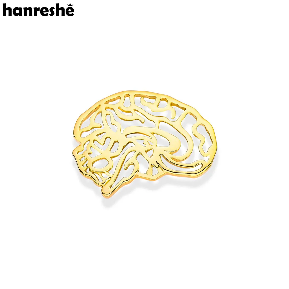 Hanreshe Neurologist Brain Brooch Pins Lapel Backpack Badge Anatomical Gift for Doctor Nurse Graduation Student Medical Jewelry