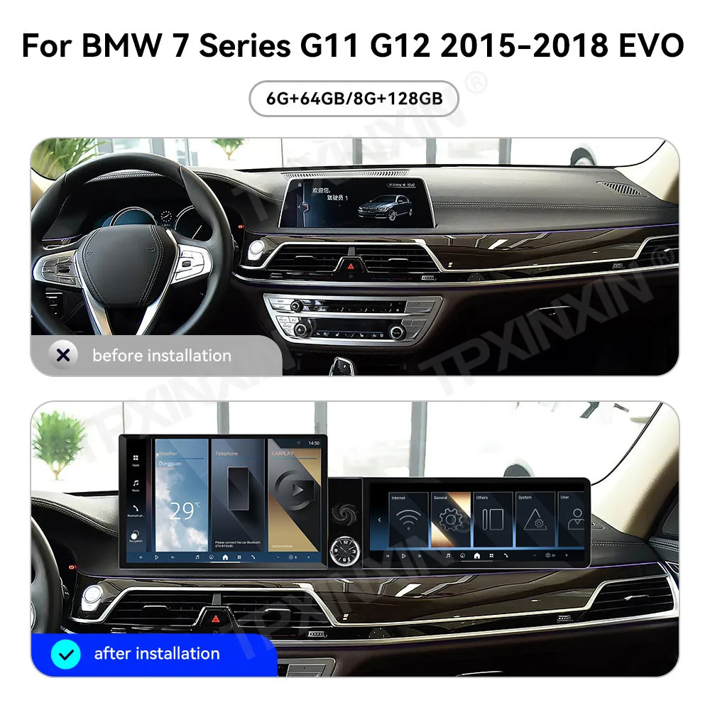For BMW 7 Series G11 G12 EVO 2015-2018 Android Car Radio Multimedia Video Carplay Autoradio Stereo GPS Navigation Head Unit