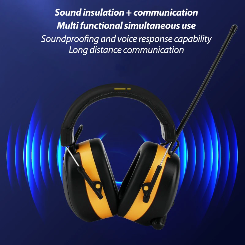 NEW Bluetooth 5.3 Hearing Protection AM FM Radio Headphones, 25dB NRR Noise Reduction Safety Earmuffs  for Mowing Workshops