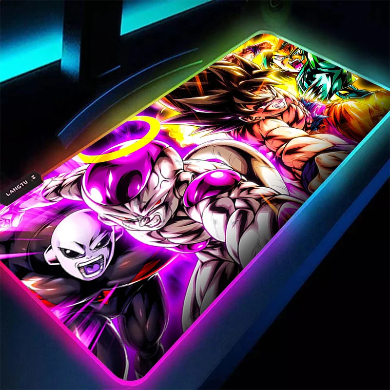 

LED Mouse Pad 90x40cm Large Gamer DBZ Dragon Ball Majin Buu Keyboard RGB Desk Mouse Mat Carpet Backlight Gaming Notbook Mousepad