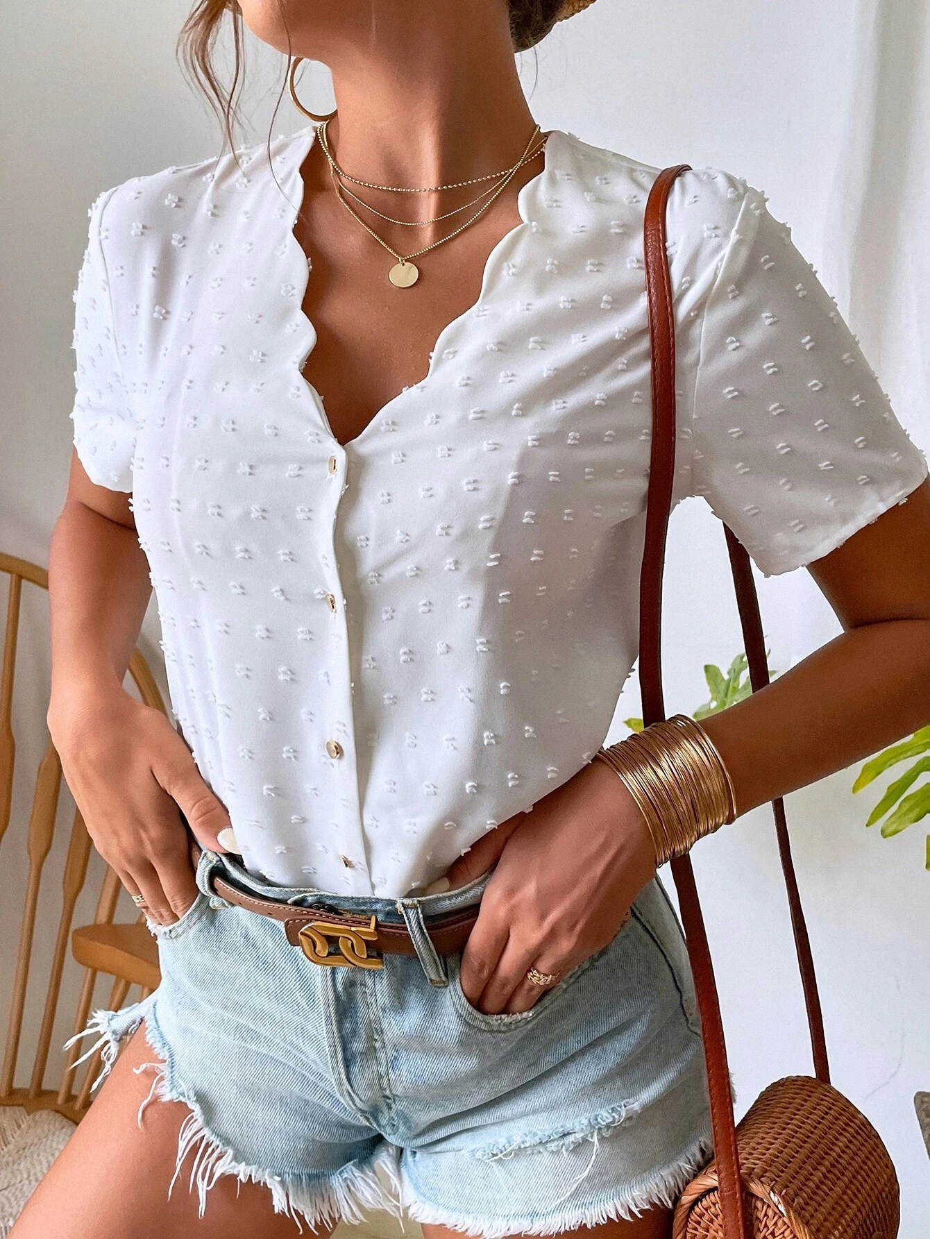 

1-слойный женский кардиган с короткими рукавами, удобный и повседневный, подходит для дома и отпуска