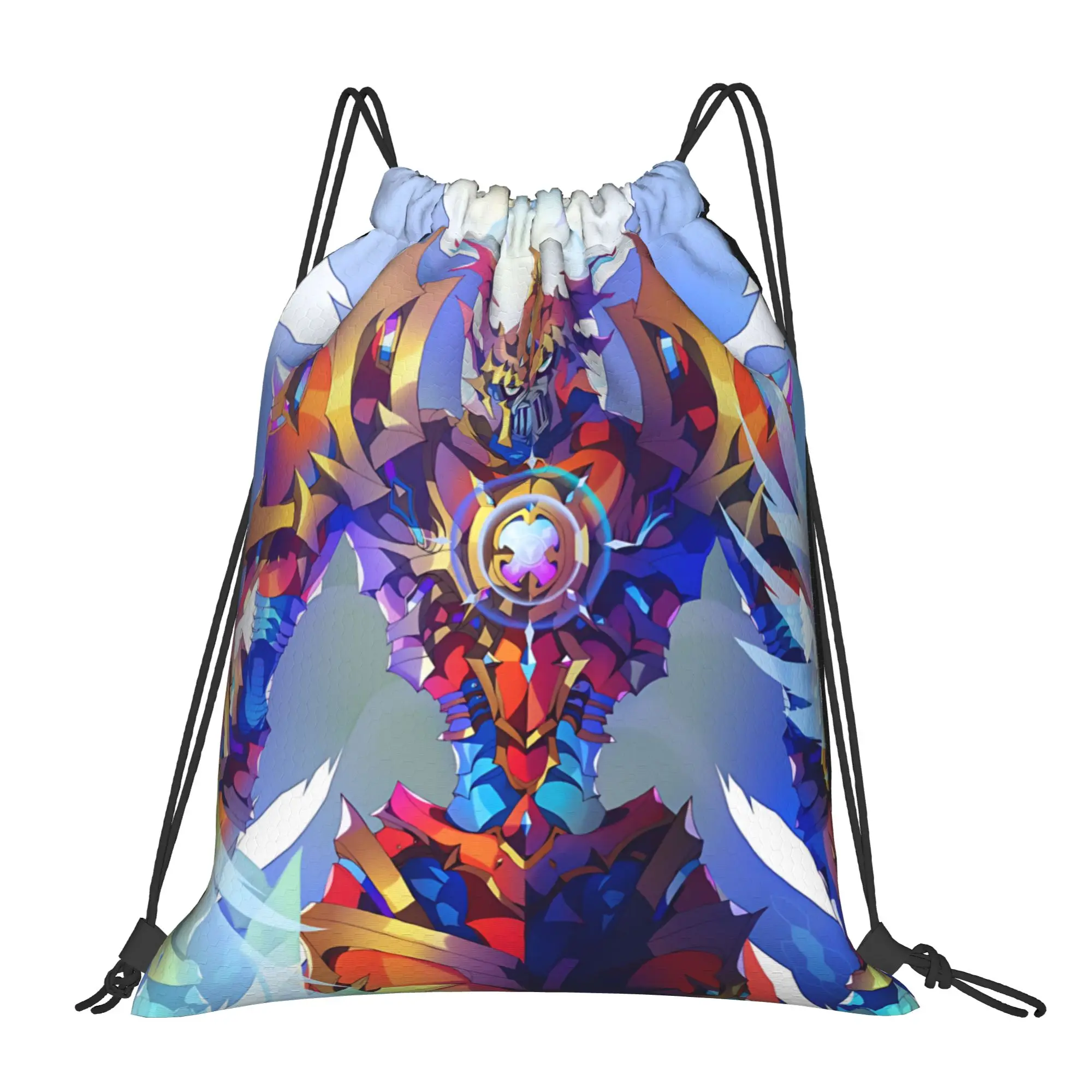 gym Pouch Digital Monster  Drawstring Bags Sports Unisex Storage Organize Bundle Pocket Rope Bag
