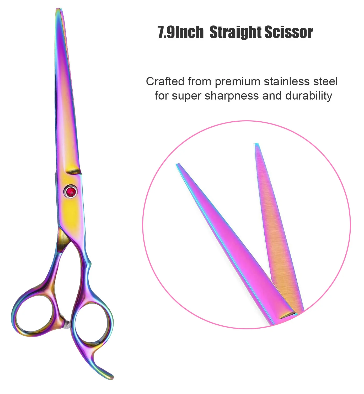 전문 애견 미용 가위 곡선형 및 직선형 가위, 얇게 자르는 가위 및 털 정돈 가위, 개와 고양이 미용용