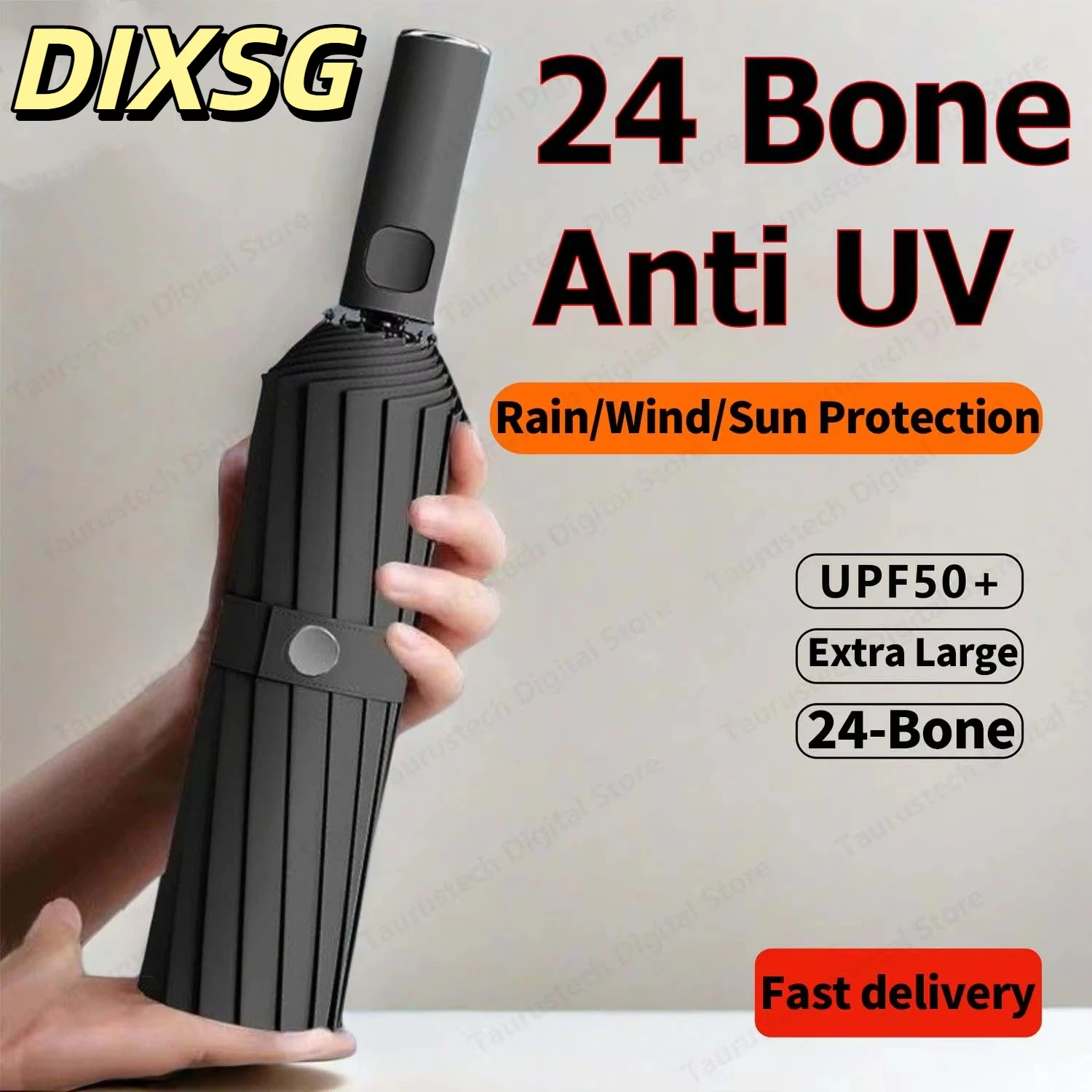 Xiaomi – parapluie pliant Double os entièrement automatique 24 os, pour Protection solaire UV, résistance à la pluie et forte résistance au vent