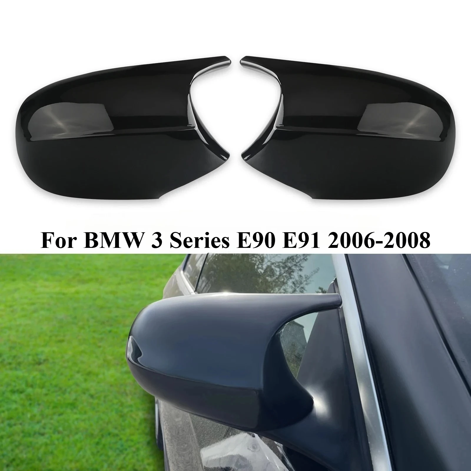 

Car Rearview Mirror Cover For BMW 3 Series E90 E91 2006-2008 Side Mirror cover Caps Replacement Body Kits Car Accessories