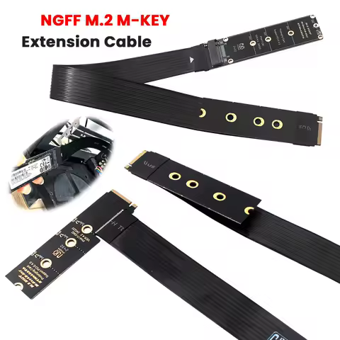 M.2 NVME NGFF M-Key SSD Extension Cable PCIE4.0 Riser Card SSD Adapter Solid Drive Riser Card for M.2 2230 2242 2260 2280 SSD