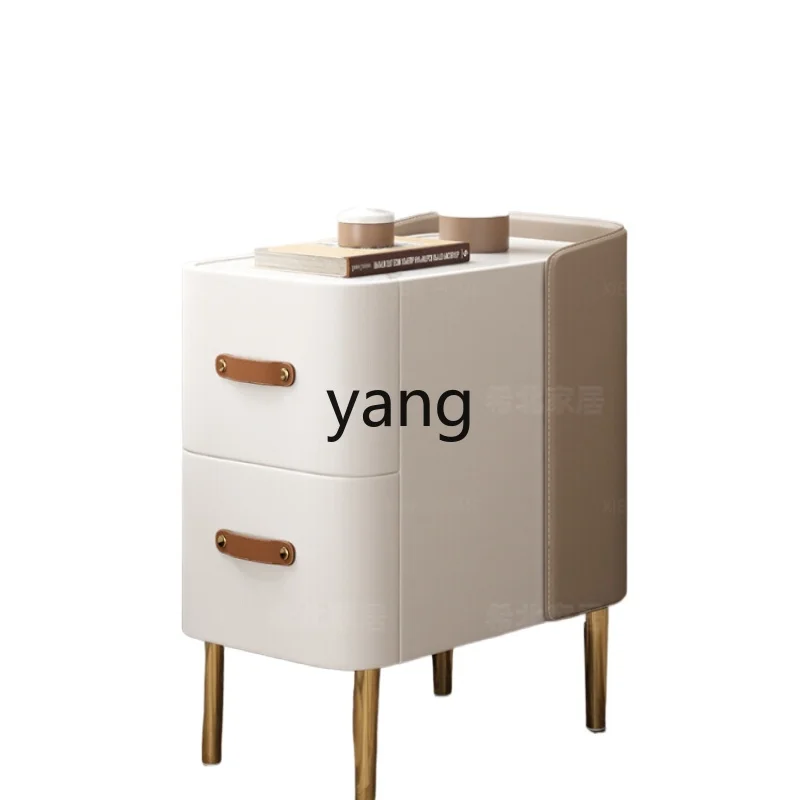 

Yjq Bedside Table Installation-Free Smart Small Mini Bedside Cabinet Modern Simple Solid Wood Bedroom